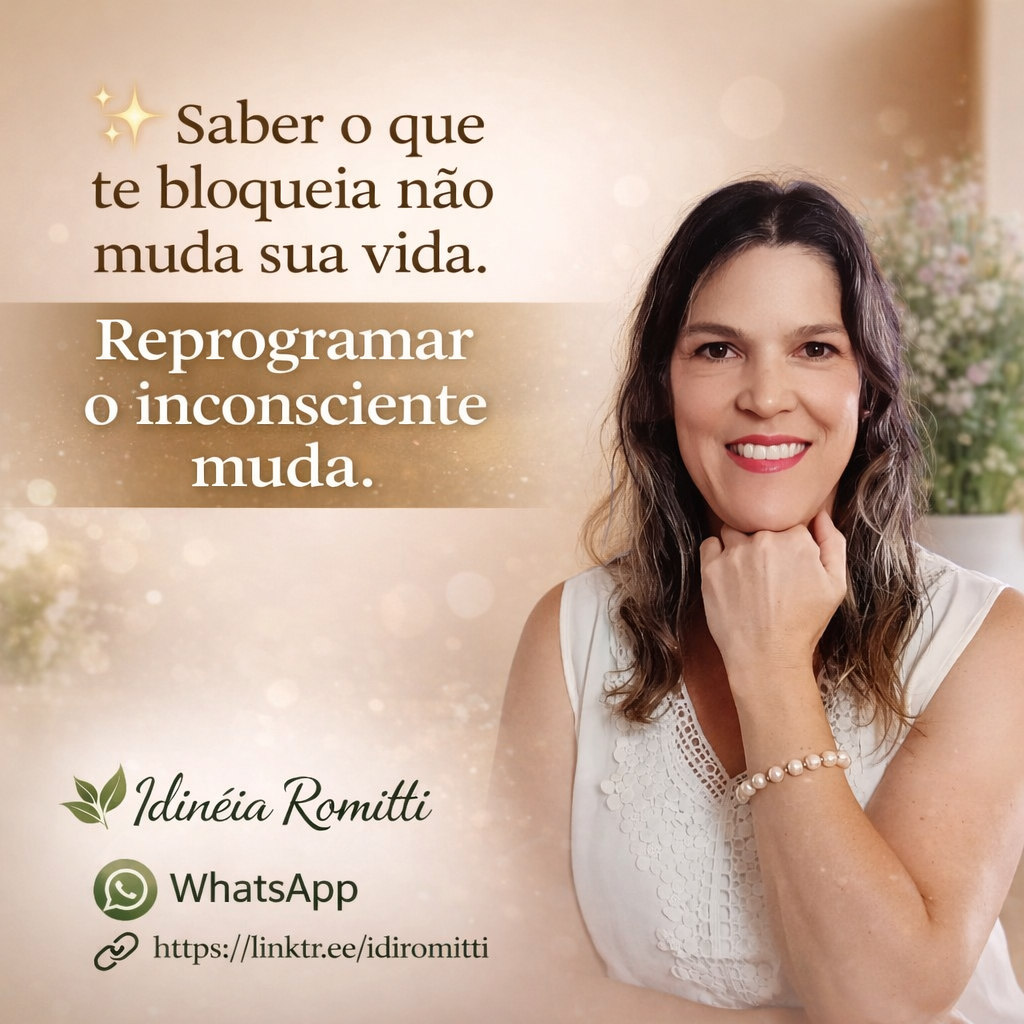 ✨ Você sabia que apenas entender o que está te bloqueando não é suficiente para mudar sua vida?