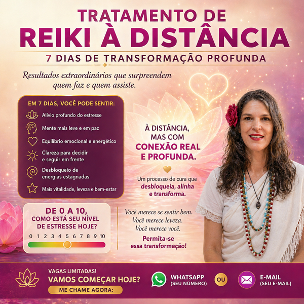 Reiki 7 Dias! Um caminho profundo para transformar sua energia e sua vida